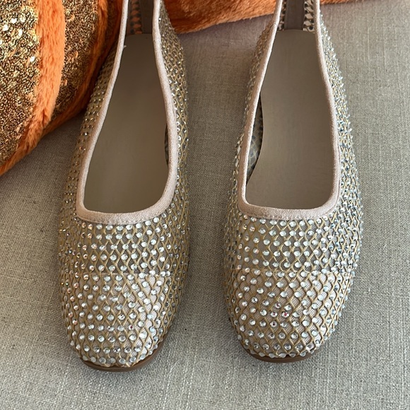 New!!! Rhinestone ballet flats size 10.5 nwbox - Picture 4 of 8